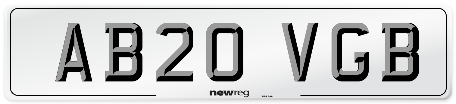AB20 VGB Number Plate from New Reg